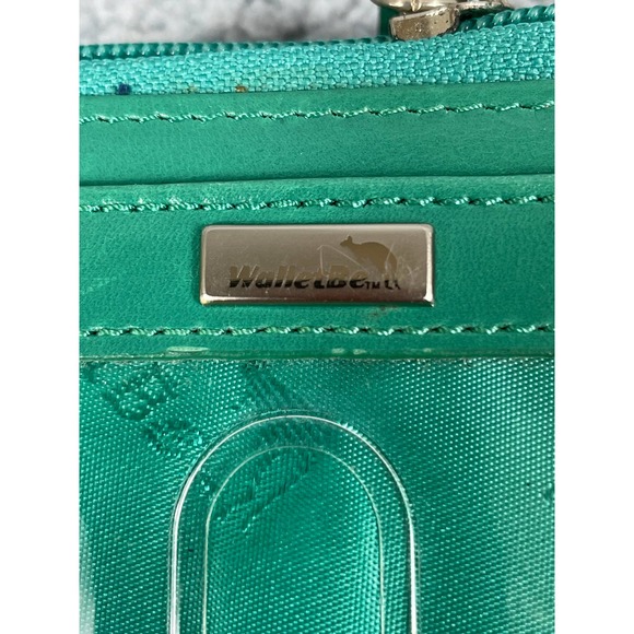 WalletBe Wallet Green Leather Accordion Zip Around - Picture 6 of 10